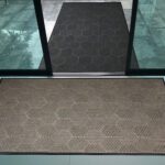 WaterHog Silver – in place glass door – 4×6 graphite and greige – HR